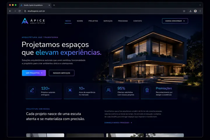 Criação de sites profissionais AuraStack