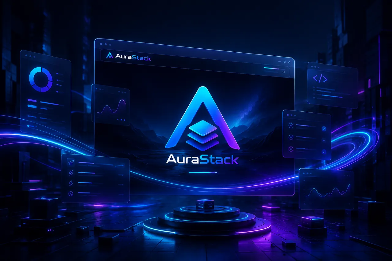 Visual futurista AuraStack